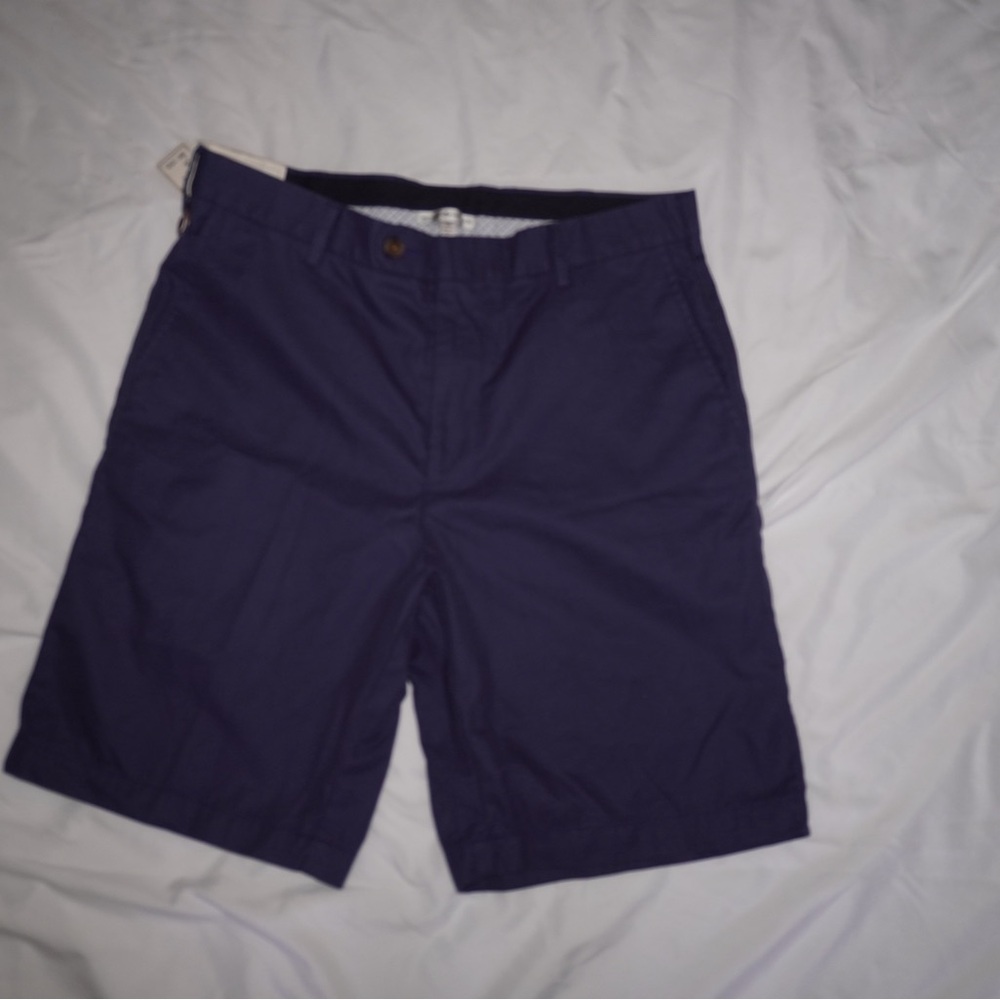 Peter Millar Dark Blue Flat Front Shorts